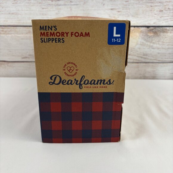 Dearfoams Memory Foam Men's Slippers Black Size Large 11-12 - Picture 10 of 10